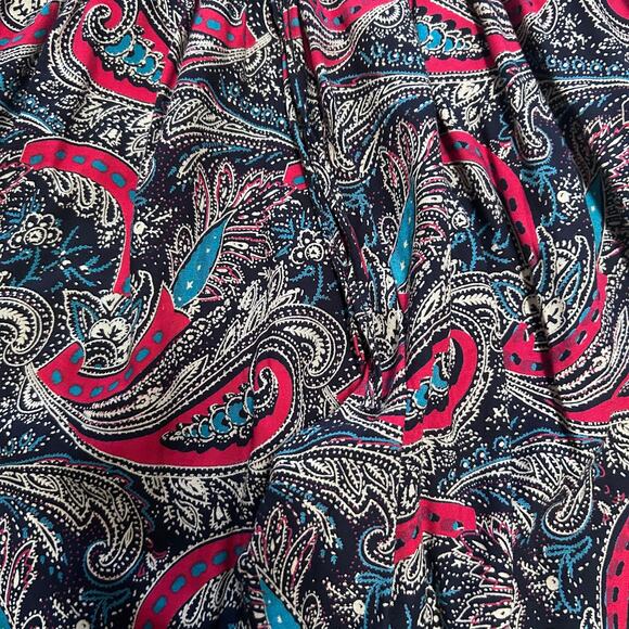 Vintage Boho Paisley Smocked Waist Pants Size M - Picture 5 of 5